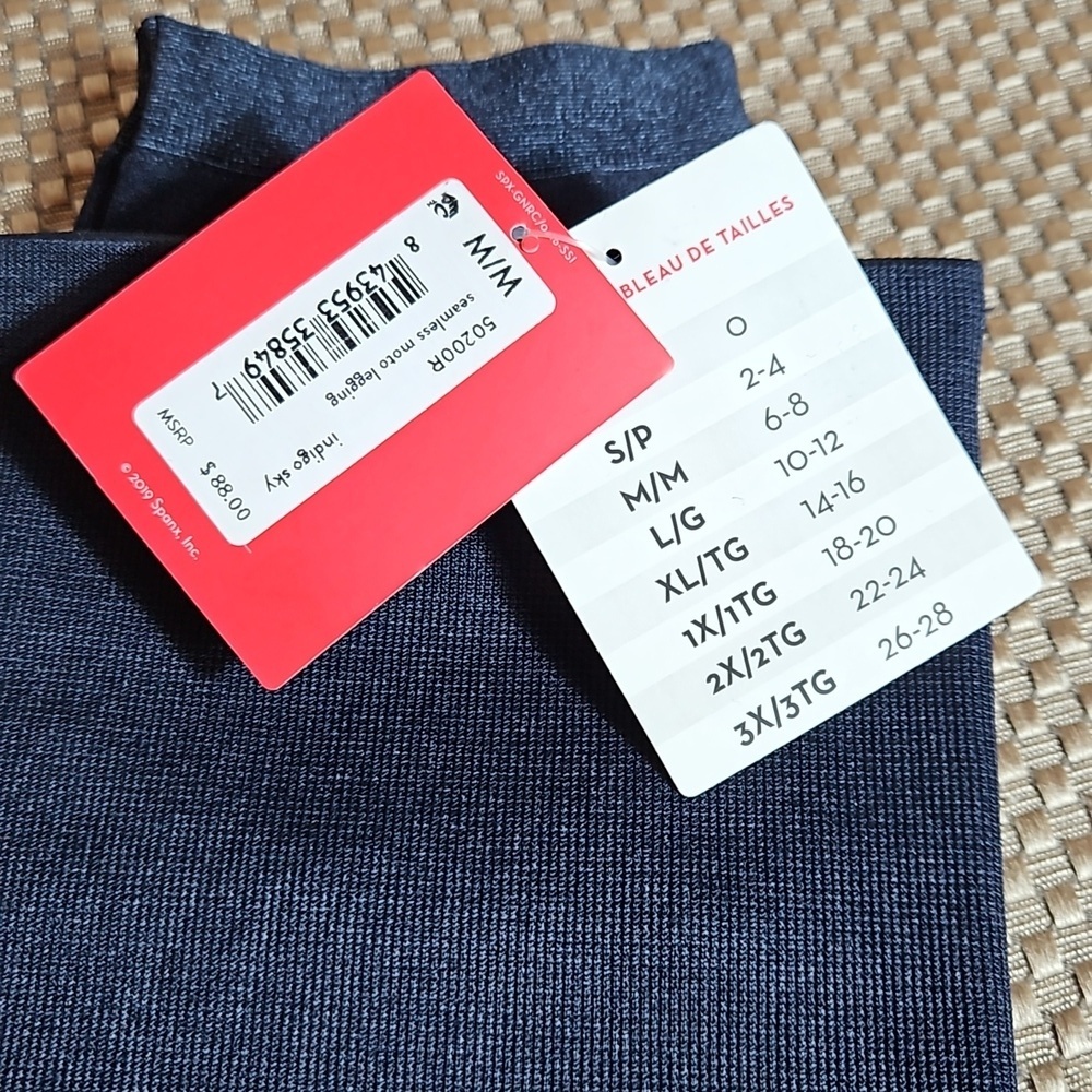 SPANX Seamless Moto Leggings, Indigo Sky, Size M. - Picture 5 of 5